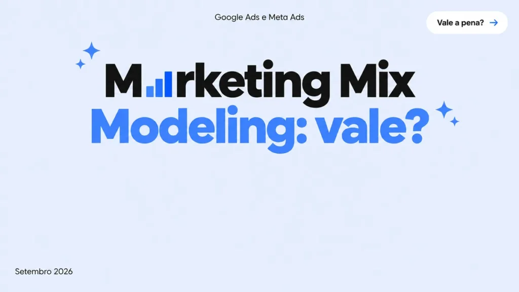 Capa do artigo sobre Marketing Mix Modeling (MMM), com título grande em duas linhas e selo de canal no topo