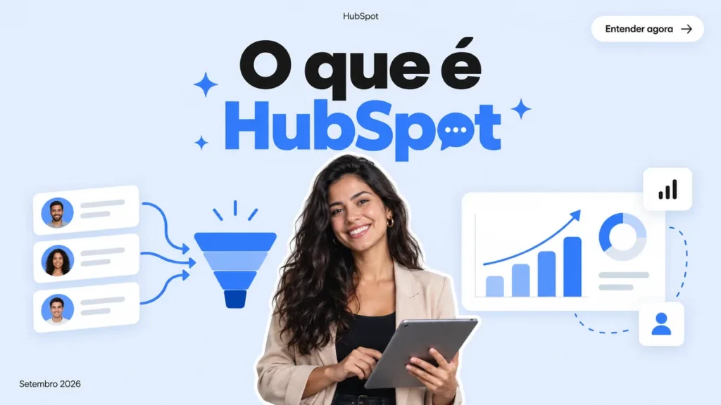 Capa do artigo explicando o que é HubSpot e como a plataforma de marketing digital funciona