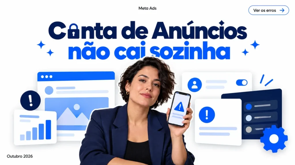 Capa do artigo sobre os erros que fazem a conta de anúncios do Meta ser restrita ou banida