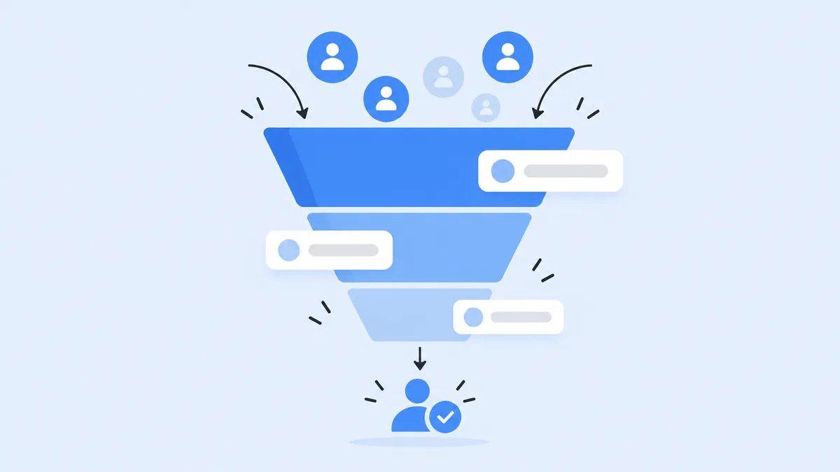 Funil de conversão do Google Ads para clínica de estética, de cliques para leads e leads para clientes