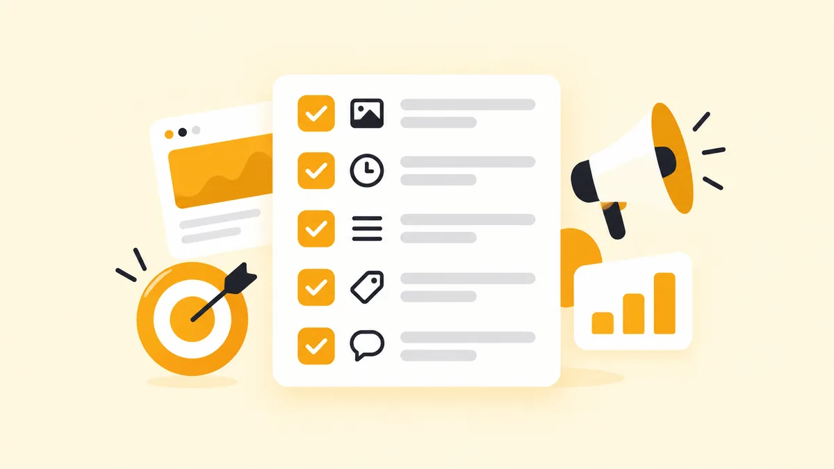 Checklist visual dos itens obrigatórios do perfil do Google Meu Negócio para restaurantes