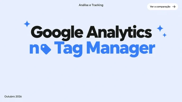 Capa do comparativo entre instalar o Google Analytics direto no site ou via Tag Manager, com título em destaque