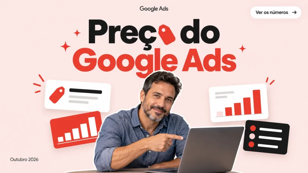 Capa do artigo sobre o preço do Google Ads em 2026, quanto custa anunciar por clique e por nicho
