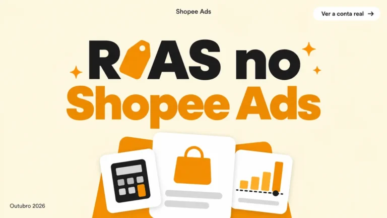 Capa do artigo sobre ROAS no Shopee Ads e por que o numero alto engana quem vem do Google e do Meta
