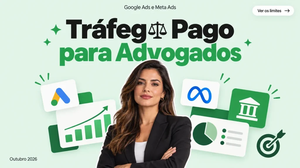 Capa do guia sobre tráfego pago para advogados e os limites da publicidade jurídica pela OAB